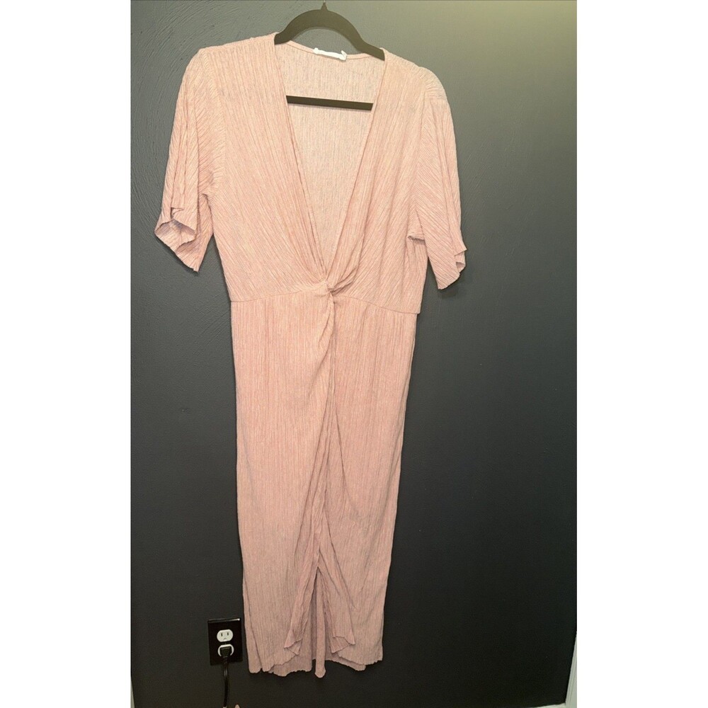 Women's All In Favor Dolman Plisse Midi Dress, Size Small Pink New Formal Event